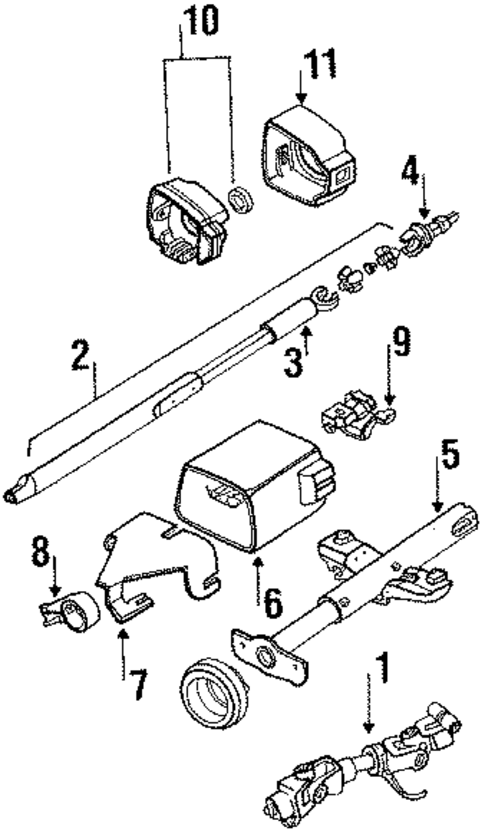 Steering Column Components for 1992 Oldsmobile Cutlass Supreme #0