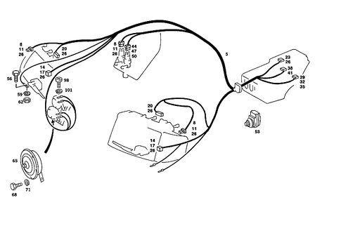 Headlamp Cable Harness and Horn for 1988 Mercedes-Benz 560SEL #2