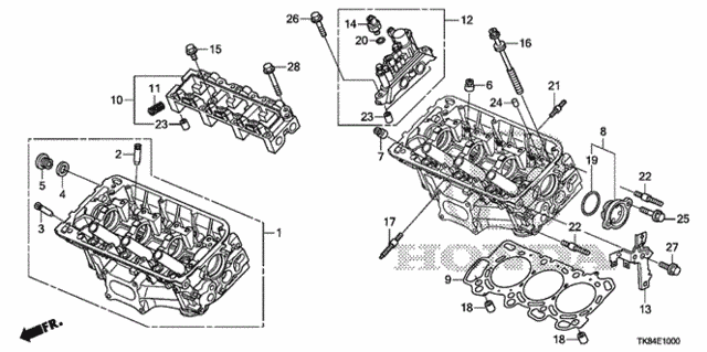 Front Cylinder Head for 2016 Honda Odyssey #0