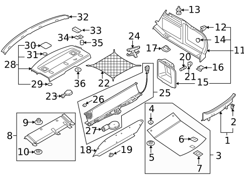 Interior Trim - Rear Body for 2006 Audi A6 Quattro #0