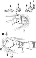 90439381 - Body: Rear Trunk Trim for Cadillac: Catera Image