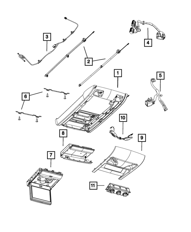 1KM36HDAAA - : Overhead Console for Mopar Image