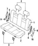 8972928001 - Body: Seat Back Cover for Isuzu Image