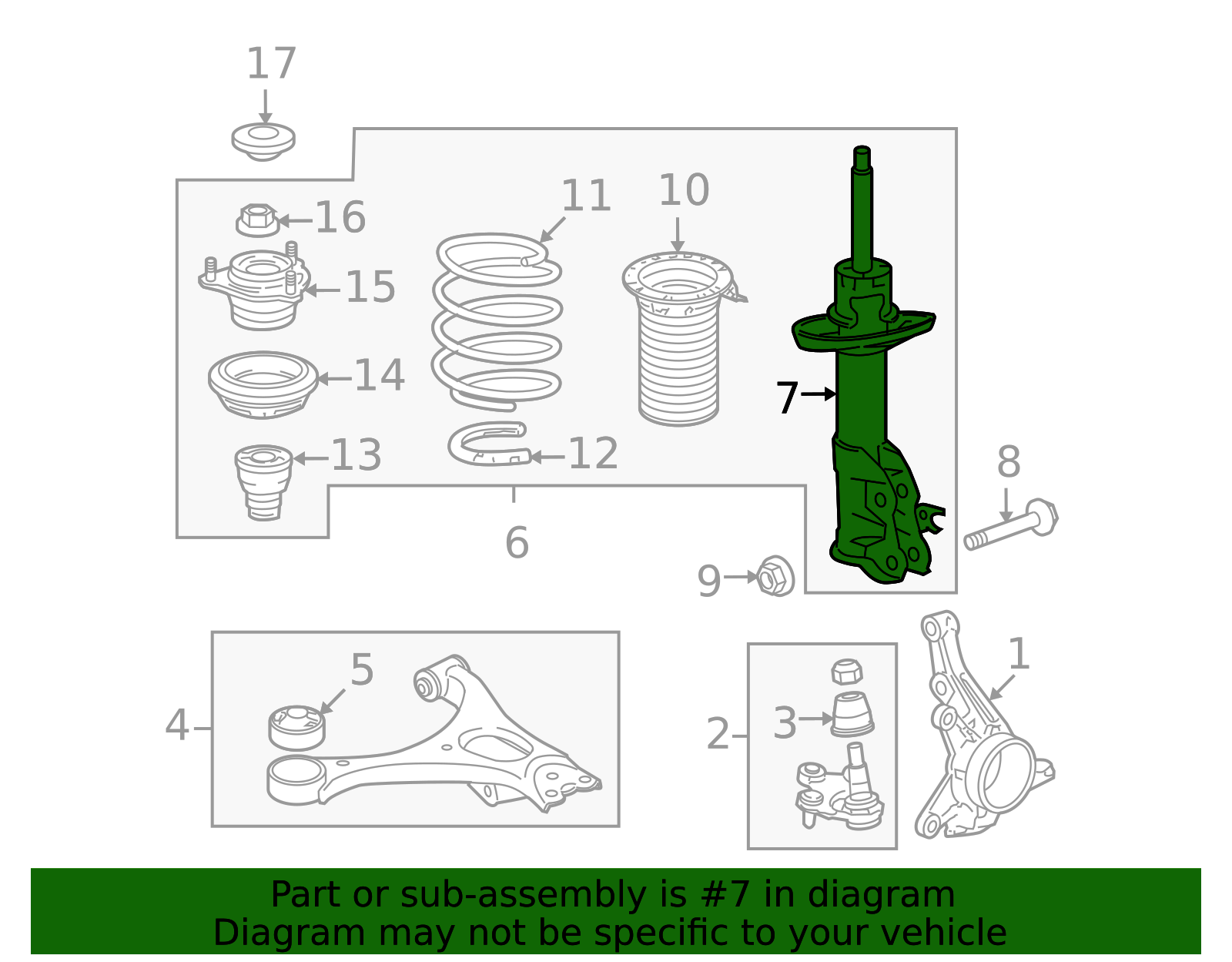 OEM 2006-2011 Honda Civic Strut 51606-SNC-A02 | Honda Automotive Parts