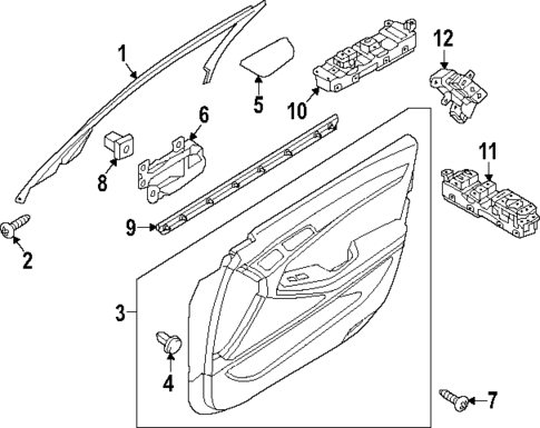 Interior Trim - Front Door for 2025 Genesis Electrified G80 #0