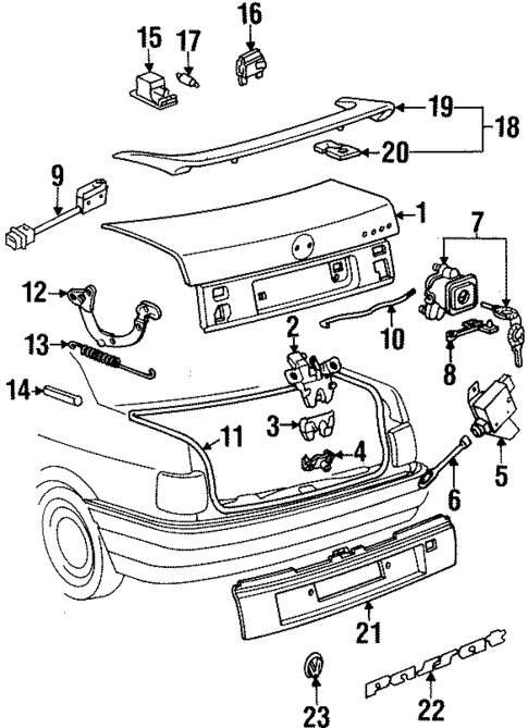 Lid & Components for 1994 Volkswagen Passat #0