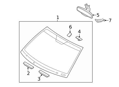 Glass - Windshield for 2011 Hyundai Sonata #0