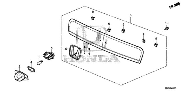 License Light (1) for 2012 Honda Civic #0