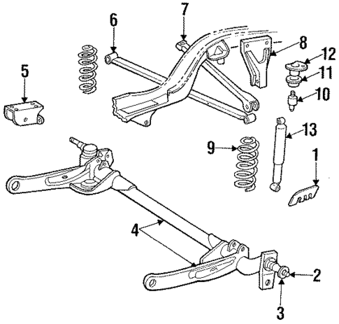 Rear Suspension for 1994 Dodge Shadow #0