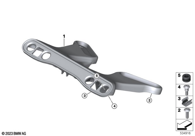 46631745411 - Frame and Mounting Parts: Bracket F Instrument Cluster -  for BMW-Motorrad Image
