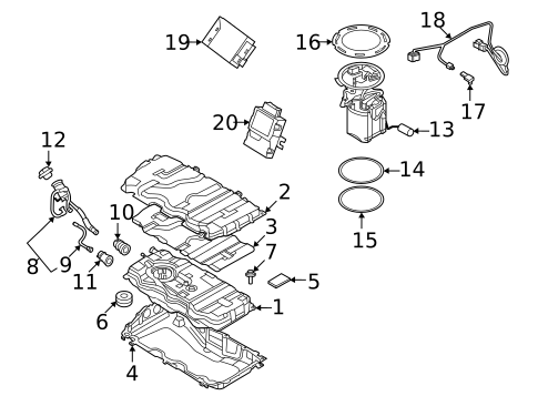 Fuel System Components for 2021 BMW 330e xDrive #0