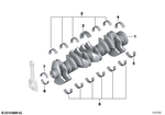 11217849235 - Engine: Bearing Shell, Brown for BMW Image