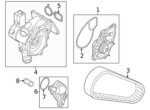 Water Pump for 2019 Volkswagen Atlas #0