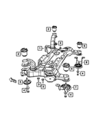 6510300AA - Front Suspension: Hex Head Screw And Washer for Chrysler: Pacifica, Town &amp; Country, Voyager | Dodge: Charger Daytona, Grand Caravan | Ram: C/V Image