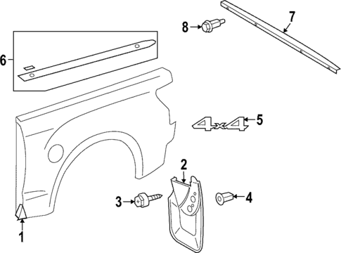 Exterior Trim - Pick UP Box for 2025 Toyota Tundra #1