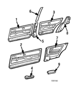 177867216E9HR - : Trim Panel for Volkswagen: Rabbit Image