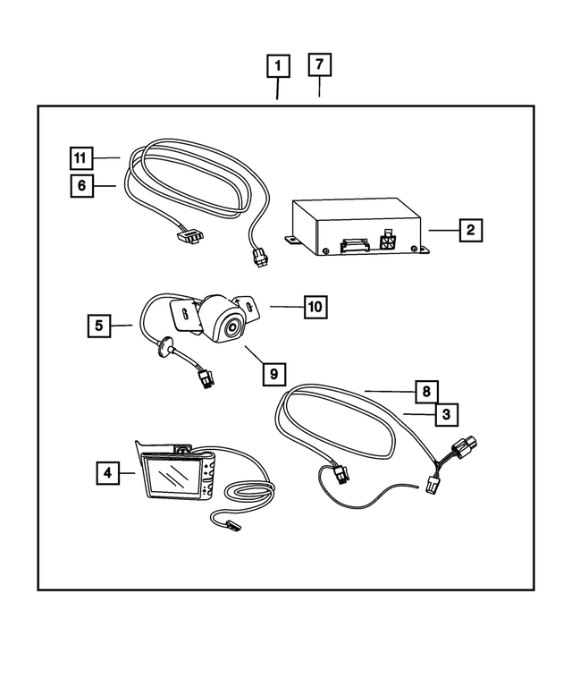 82210145AC - Mopar Accessories - Component Parts: Back Up Camera Kit for Mopar Image