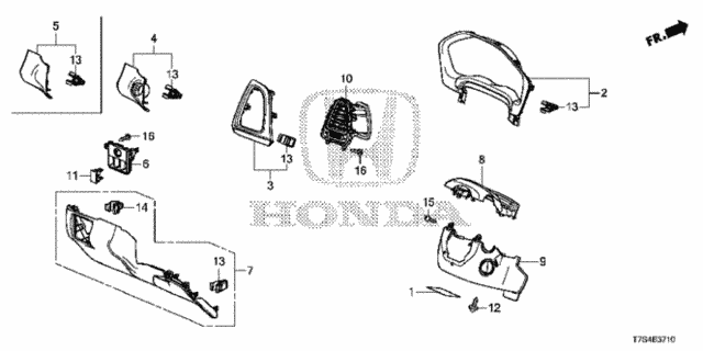 Instrument Panel Garnish (Driver Side) for 2016 Honda HR-V #0