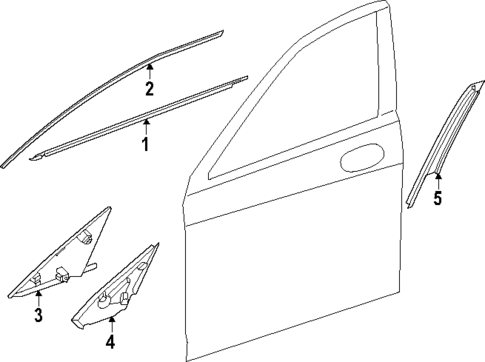 Exterior Trim - Front Door for 2025 Mercedes-Benz GLC350e #0