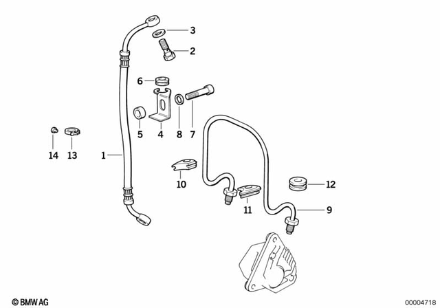 34322312691 - : Brake Pipe for BMW-Motorrad Image