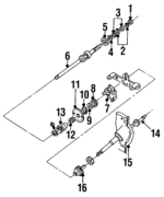 F5DZ3524A - Steering: Upper Shaft for Ford: Country Squire, Crown Victoria, LTD Crown Victoria, Mustang, Taurus, Thunderbird | Lincoln: Continental, Mark VII, Mark VIII, Town Car | Mercury: Colony Park, Cougar, Grand Marquis, Sable, Villager Image