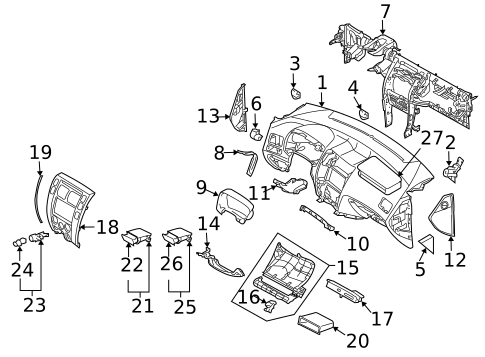 Instrument Panel for 2005 Hyundai Tucson #0