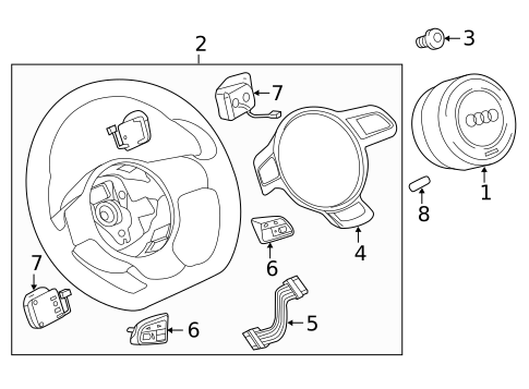Steering Wheel & Trim for 2013 Audi A4 Quattro #1