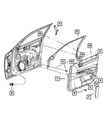 1AY76XXXAC - : Door Window Opening Molding, Right for Mopar Image