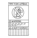 985N87P701 - Body: Air Bag Label for Nissan Image
