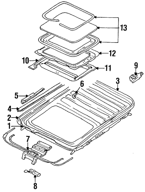 Sunroof for 1990 Mitsubishi Precis #0