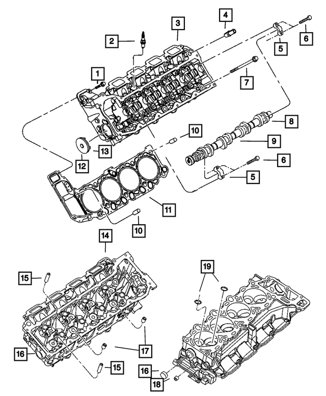 53020798AB - Engine 4.7L Eight Cylinder: Cylinder Head for Mopar Image