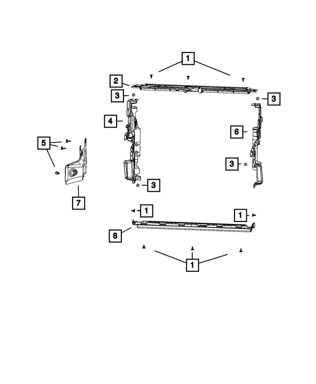68766032AA - : Radiator Lower Seal for Mopar Image