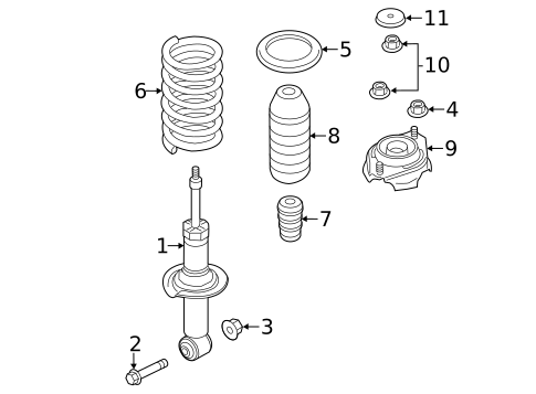 Struts & Components for 2018 Subaru Forester #1
