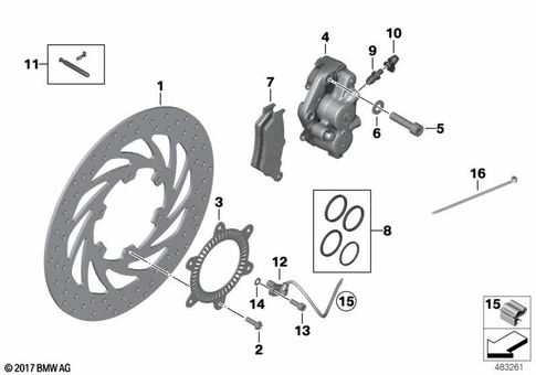 Front Wheel Brake for 2012 BMW-Motorrad G 650 GS #0