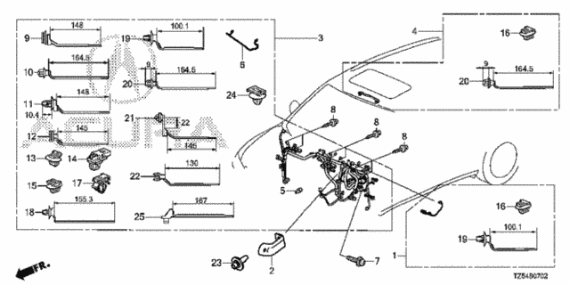 Wire Harness (3) for 2014 Acura MDX #0
