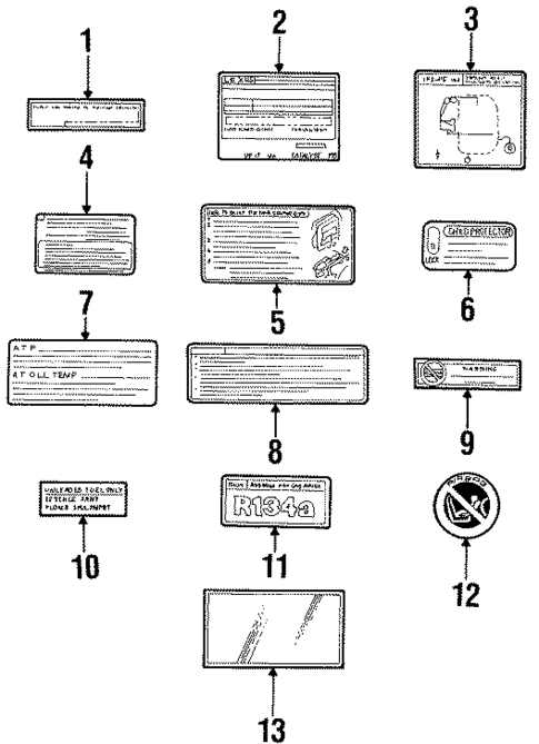 Labels for 1996 Lexus LX450 #0