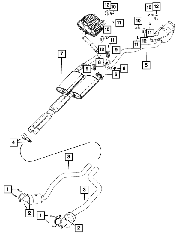 68242103AB - Exhaust: Exhaust Bracket for Mopar Image