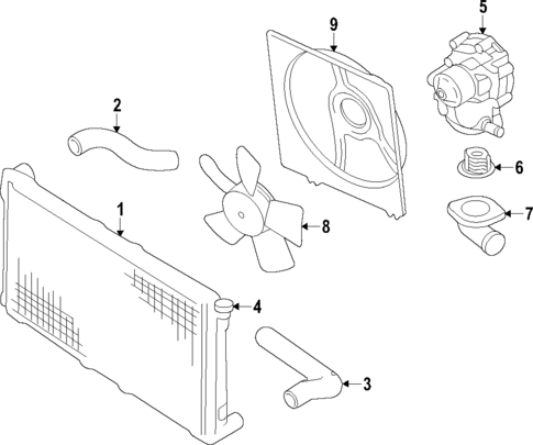 Radiator & Components for 2004 Subaru Outback #1