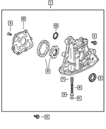 6100296 - 2.4L Gas; Engine: Hex Head Bolt And Coned Washer, Mounting for Mopar Image