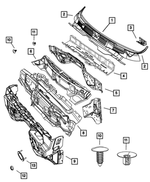 68362458AC - Body Sheet Metal Except Doors: Cowl Top Panel for Mopar Image