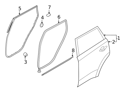 Door & Components for 2017 Kia Niro #1