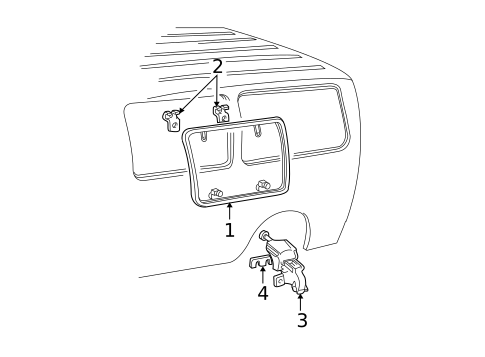 Glass - Side Panel for 1998 Ford E-250 Econoline #0