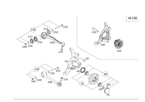 Steering Knuckle and Transverse Control Arm for 2014 Mercedes-Benz C350 #0