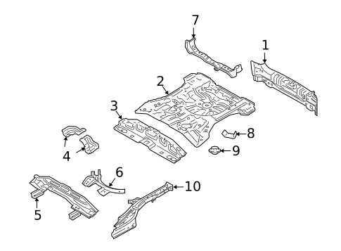 Rear Floor & Rails for 2011 Hyundai Tucson #0