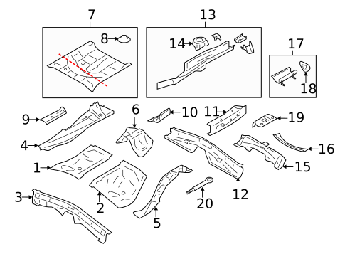 Rear Floor & Rails for 2016 Subaru BRZ #0