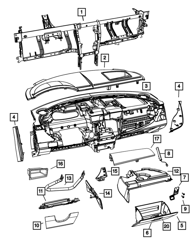 YH10XDHAC - : Instrument Panel Pad for Mopar Image
