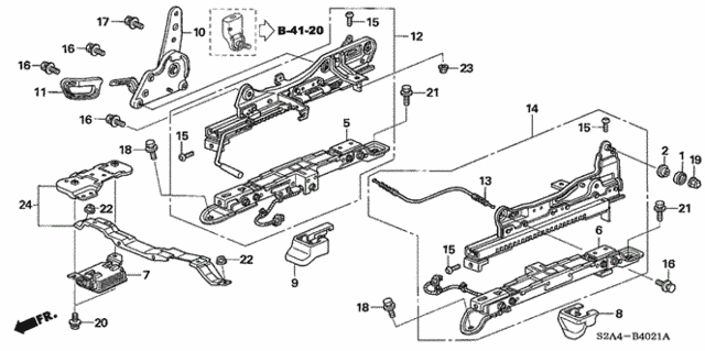 Seat Components (R.) ('06-) for 2006 Honda S2000 #0
