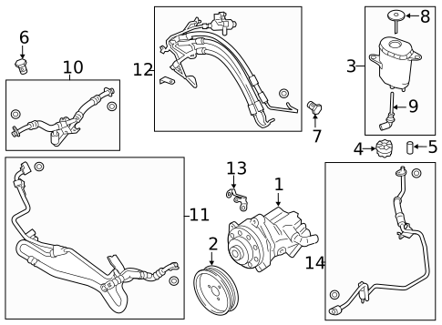 Pump & Hoses for 2010 BMW 550i GT #2