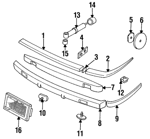 Bumper & Components - Rear for 1992 Jaguar XJS #0