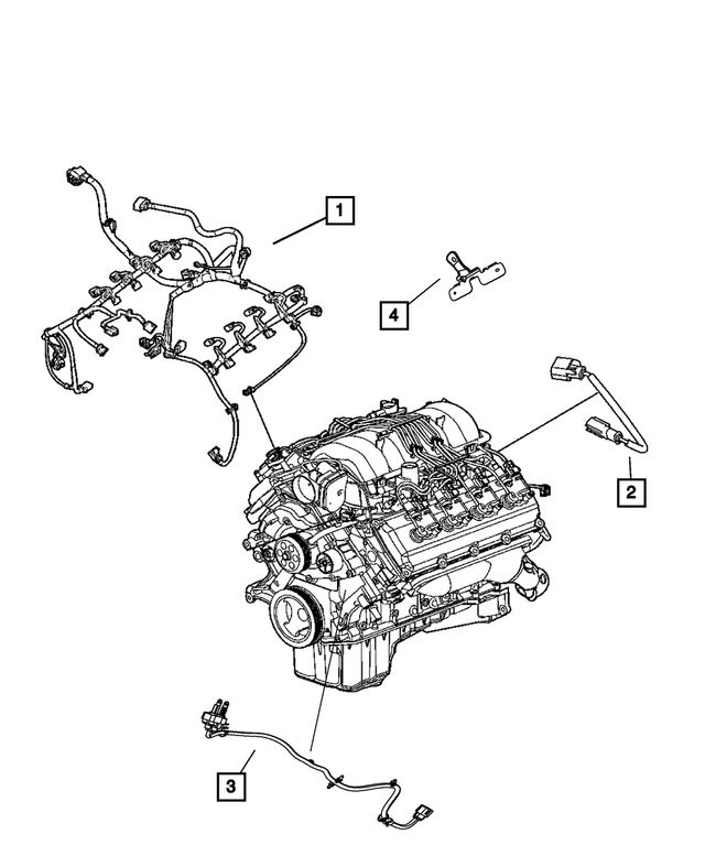 68053301AA - Electrical: Engine Wiring Bracket for Mopar Image image